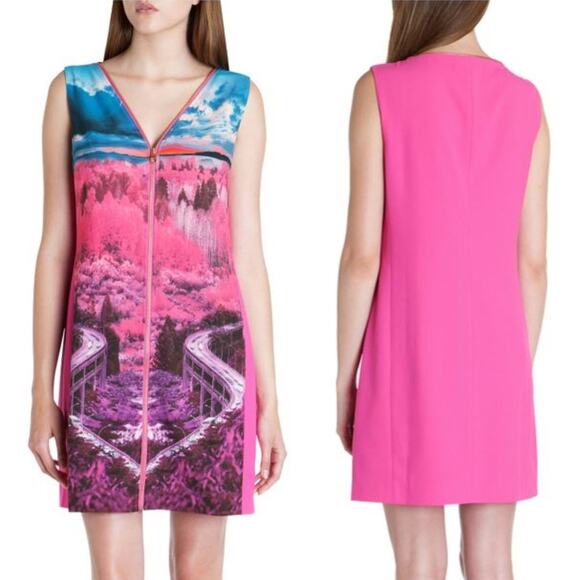 Ted Baker Road to Nowhere Shift Dress in Mid Pink, TB Size 1/US Size XS - Picture 1 of 7